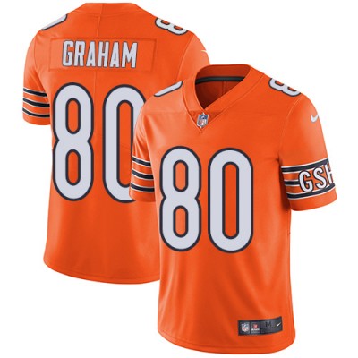 Nike Chicago Bears #80 Jimmy Graham Orange Men's Stitched NFL Limited Rush Jersey